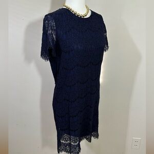LuLu’s sz lg dress lace in navy classic style  Beautiful lace New no tags